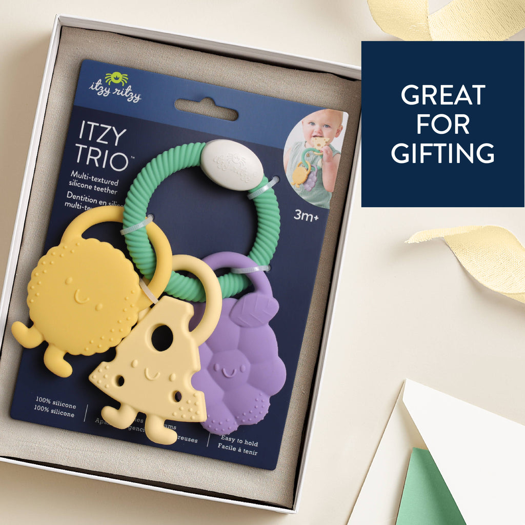 Itzy Trio™ Multi-textured Silicone Teether Charcuterie