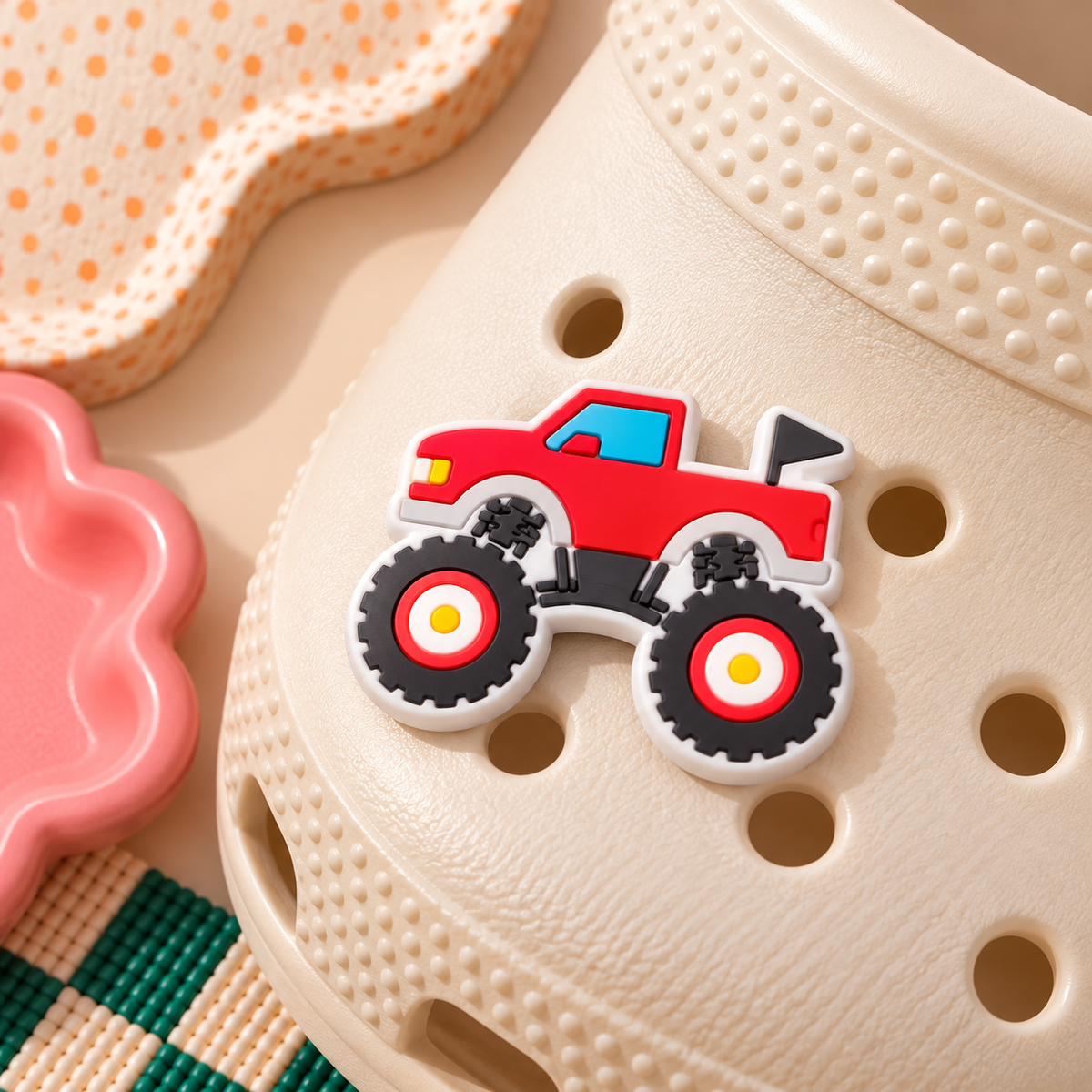 CROC Charm - Red Monster Truck