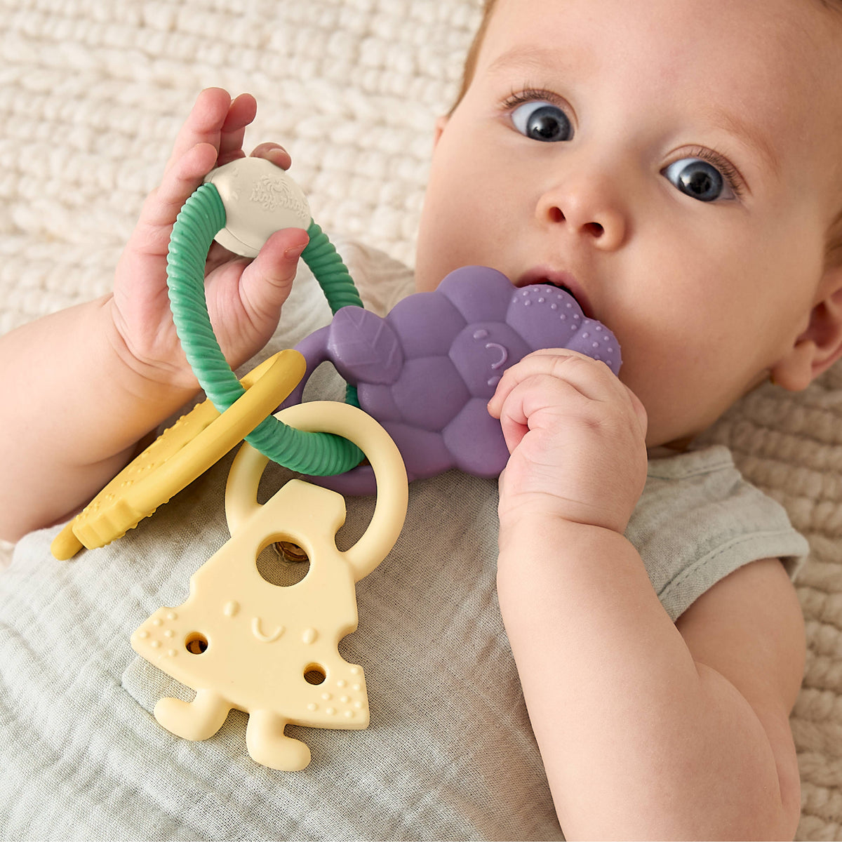 Itzy Trio™ Multi-textured Silicone Teether Charcuterie
