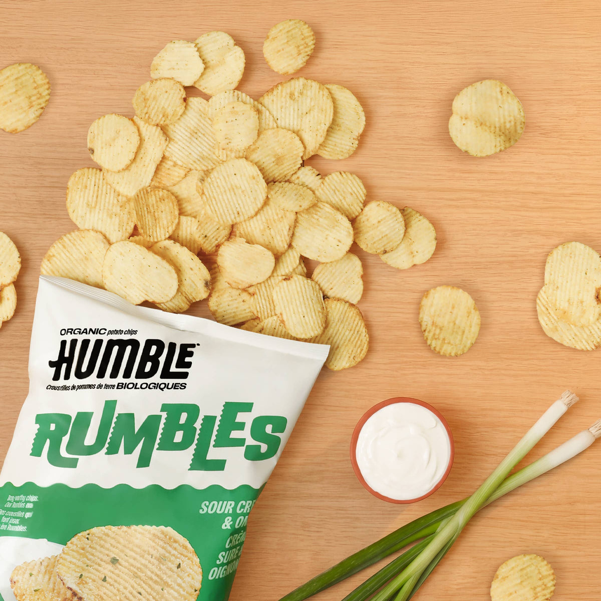 Rumbles Sour Cream & Onion Organic Potato Chips