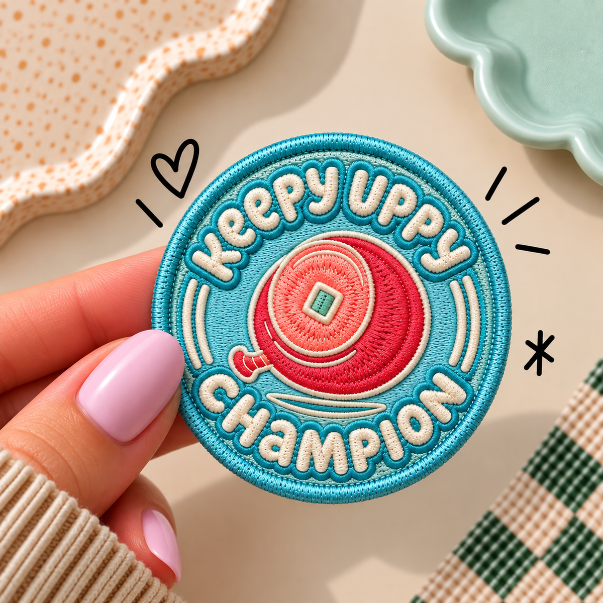 Embroidery Badge - Keepy Uppy