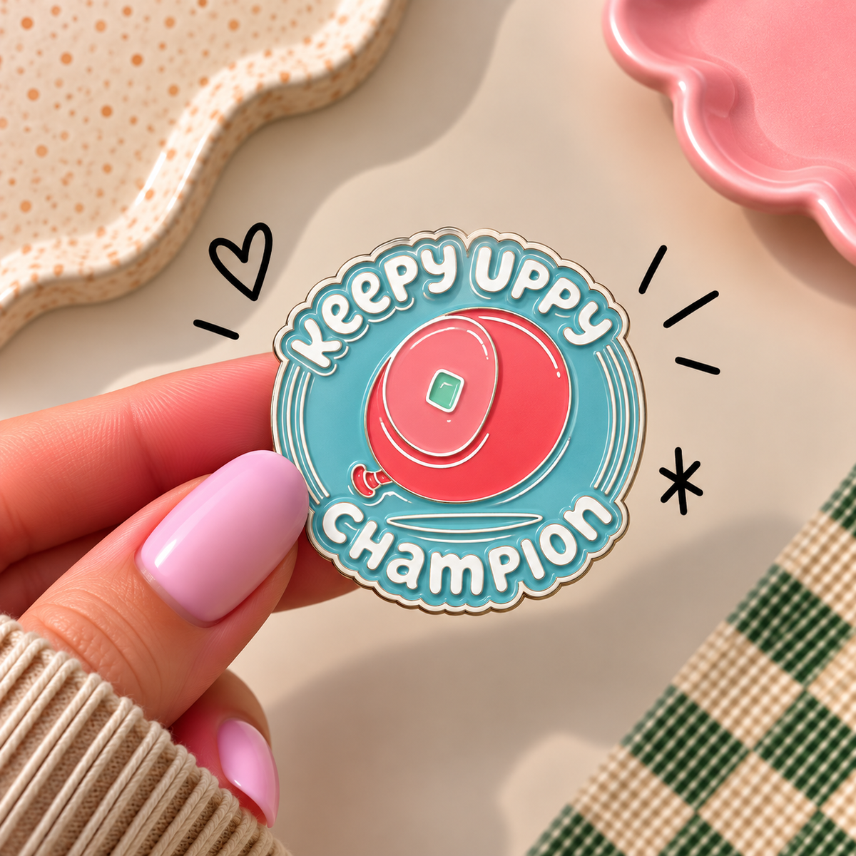 Enamel Pin - Keepy Uppy
