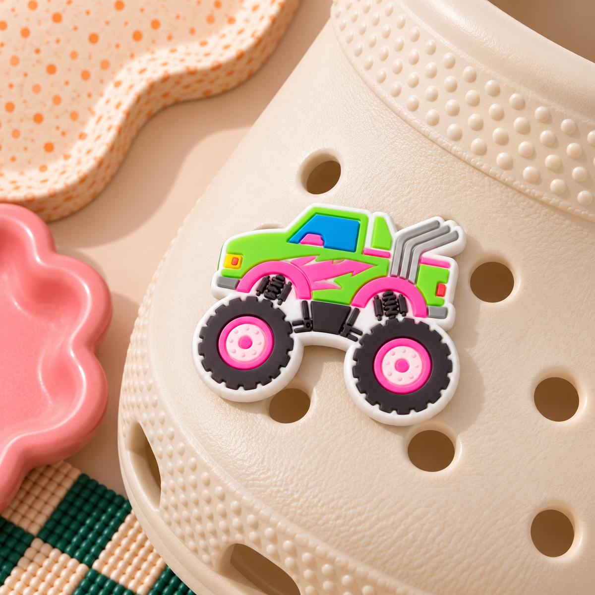 CROC Charm - Purple Flame Monster Truck