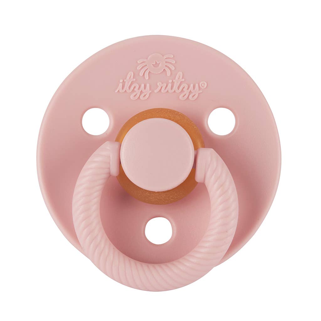 Itzy Soother™ Natural Rubber Paci Sets: Blossom + Rosewood 6-18 M