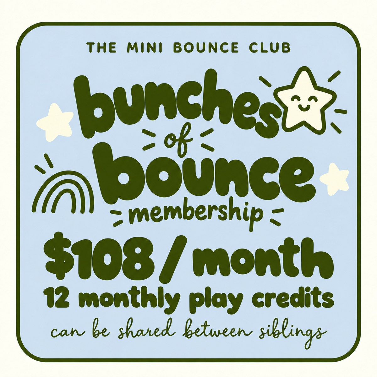 BUNCHES OF BOUNCE MEMBERSHIP