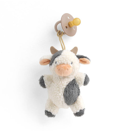 Bitzy Pal Natural Rubber Pacifier & Plush: Cow