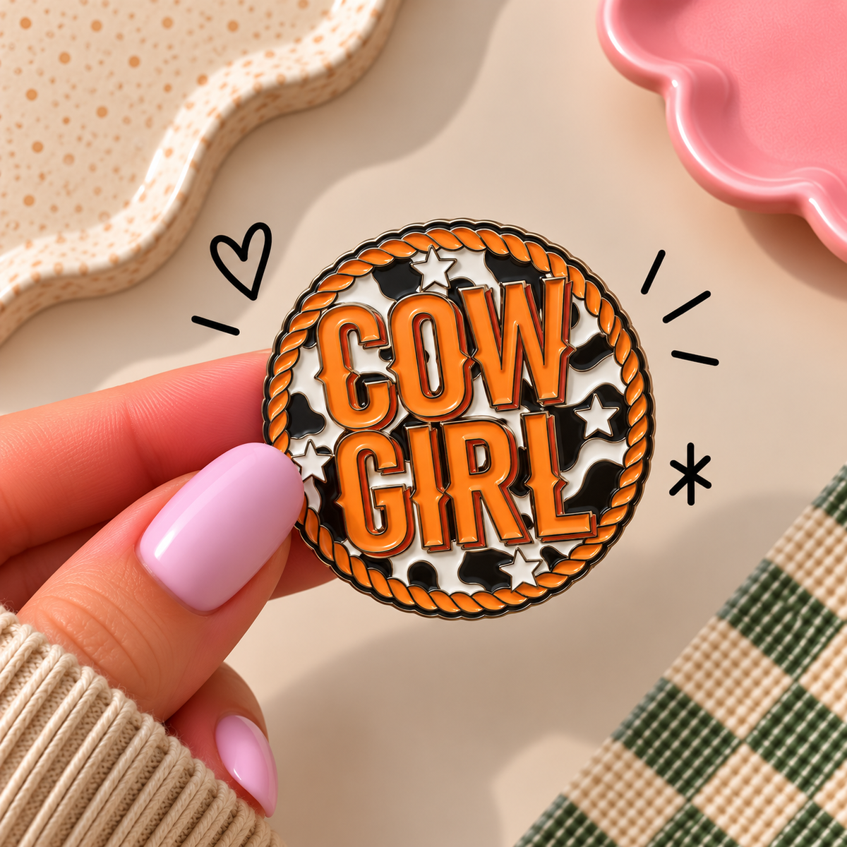 Enamel Pin - Cow GIrl