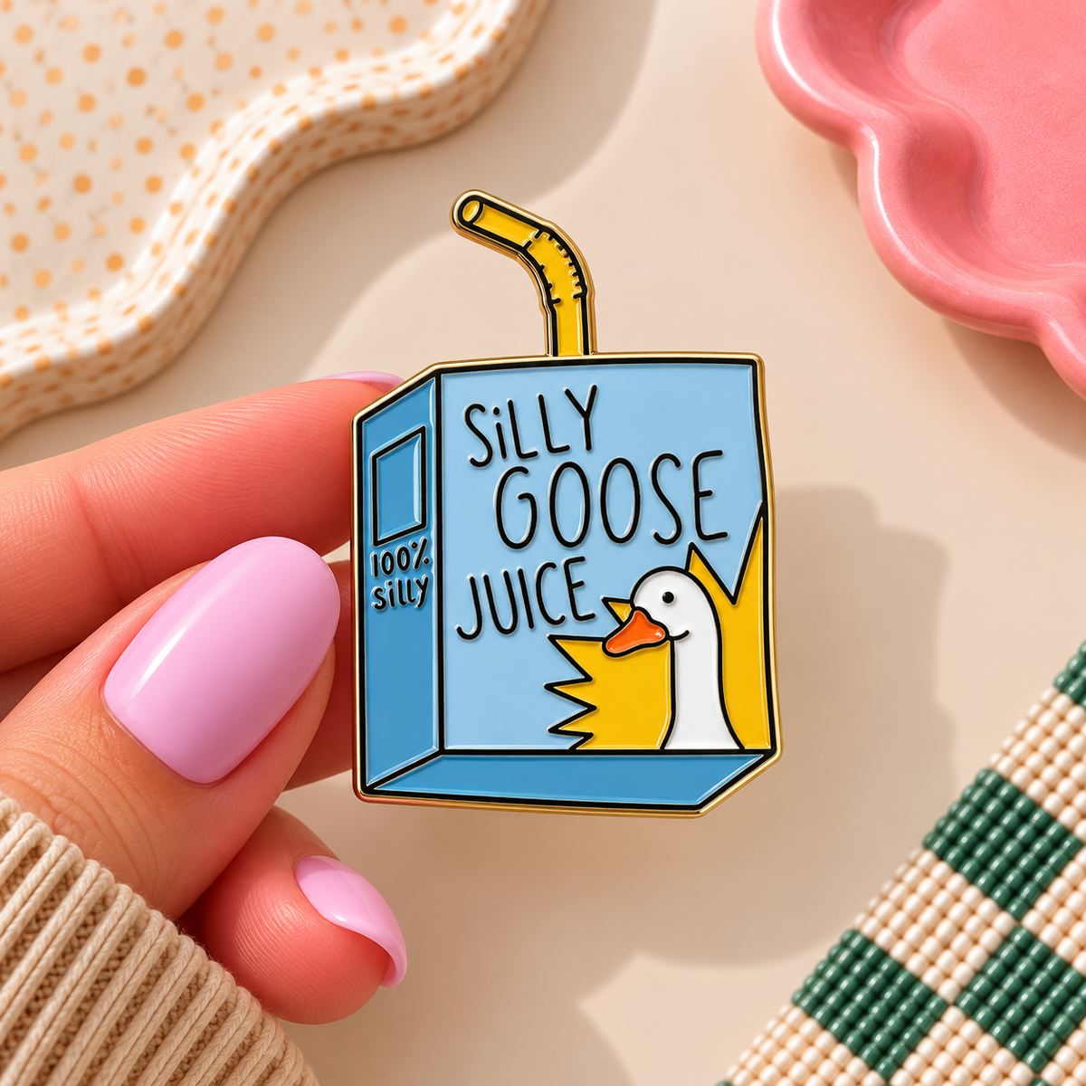 Enamel Pin - Silly Goose Juice Box