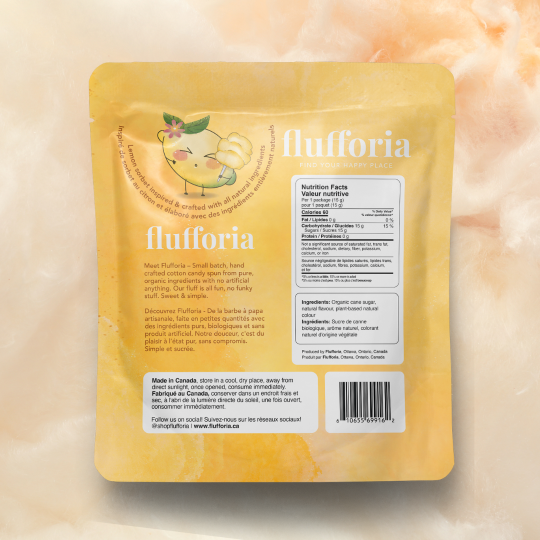 FLUFFORIA: Lemona Sorbet Organic Cotton Candy