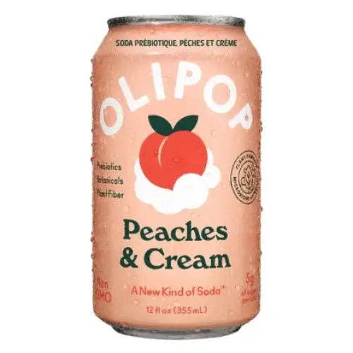 OLIPOP: Prebiotic Soda, Peaches & Cream
