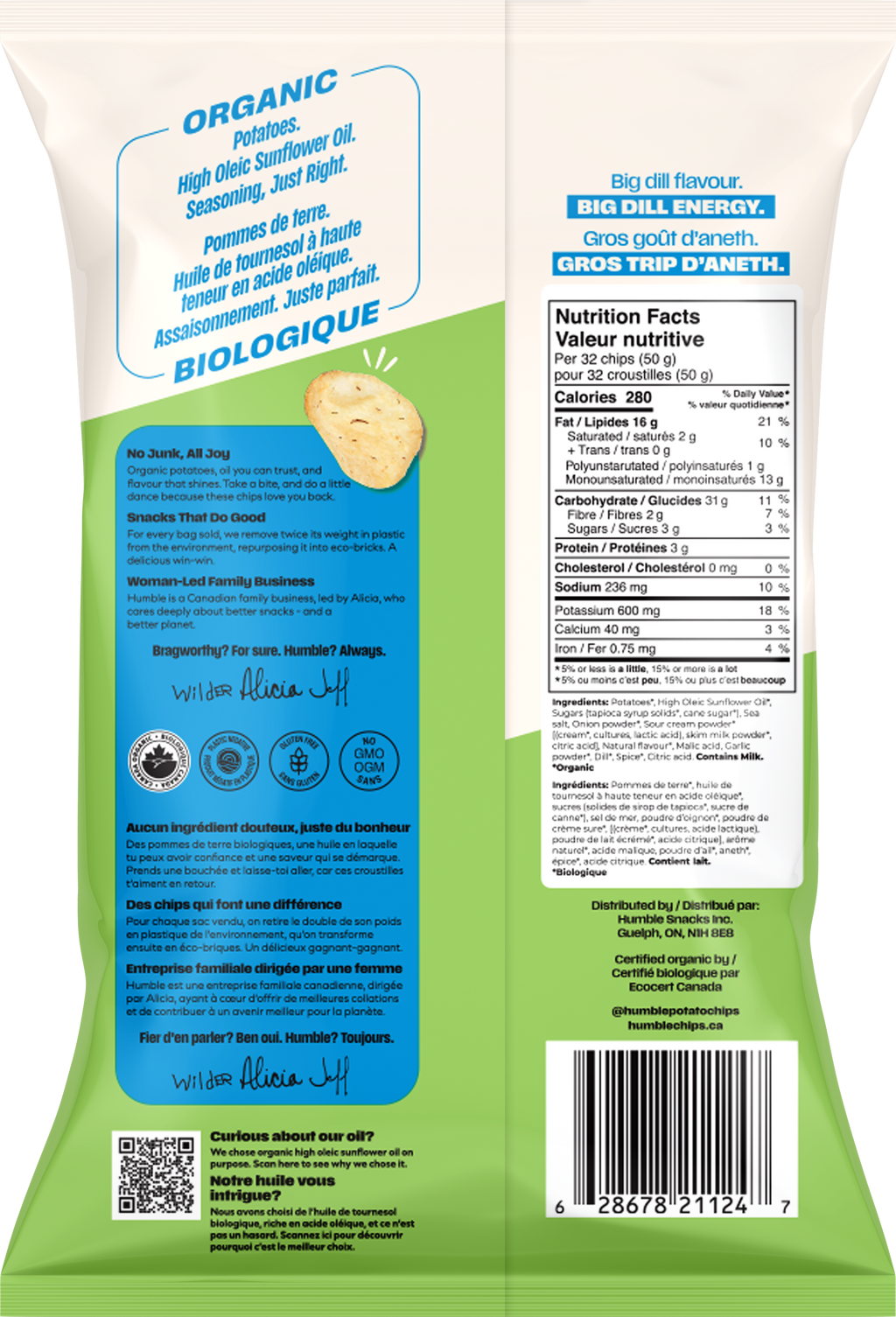 Creamy Dill Organic Potato Chips