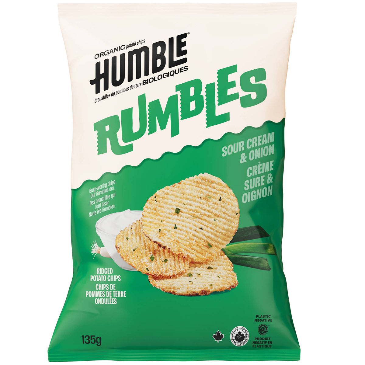 Rumbles Sour Cream & Onion Organic Potato Chips