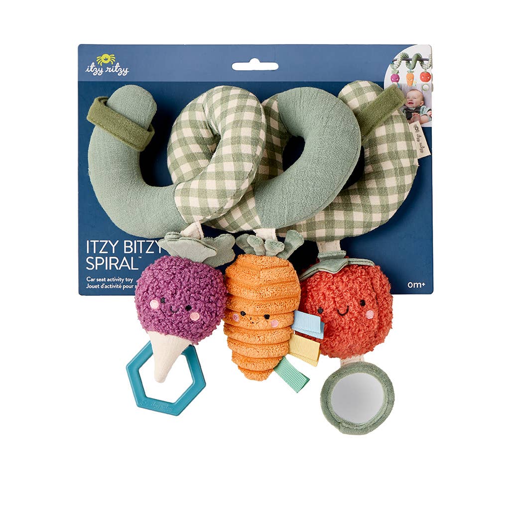 Itzy Bitzy Spiral Car Seat Activity Toy: Veggie