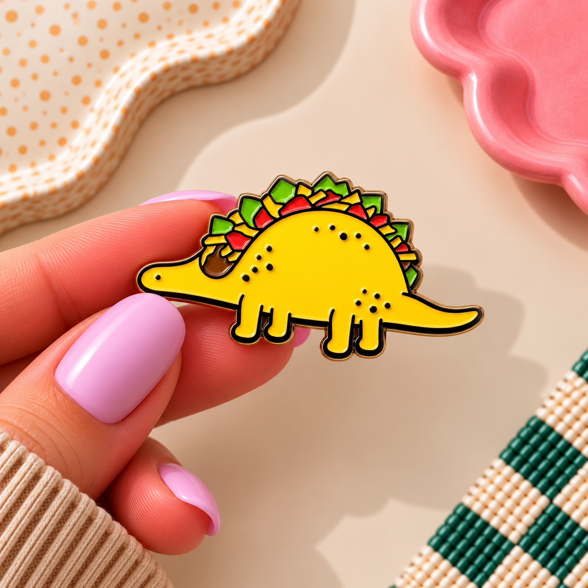 Enamel Pin - Dino Taco
