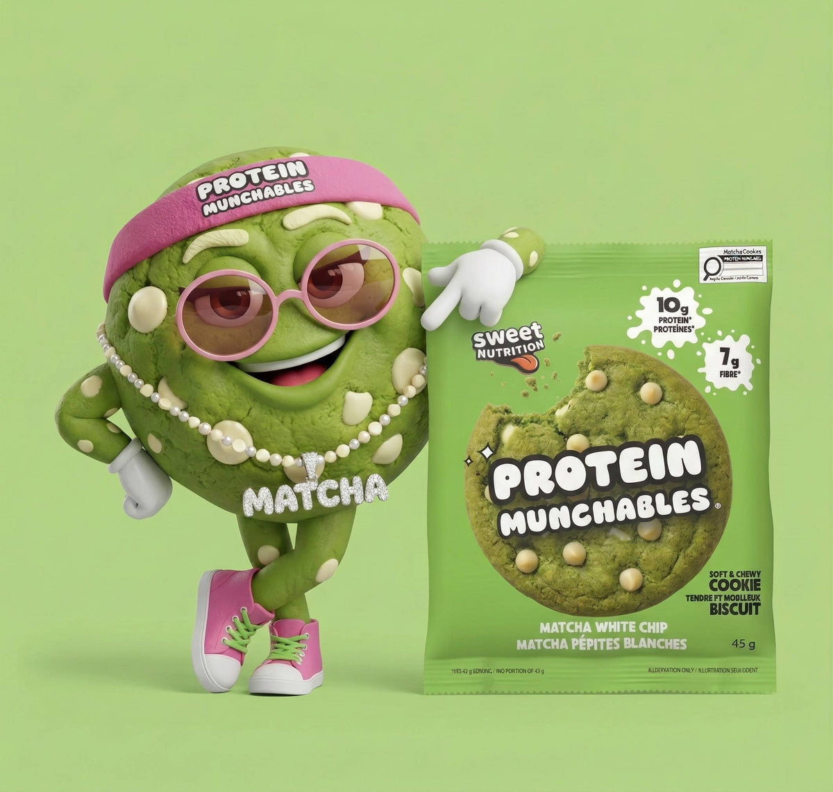 Protein Munchables - Matcha White Chip Cookie