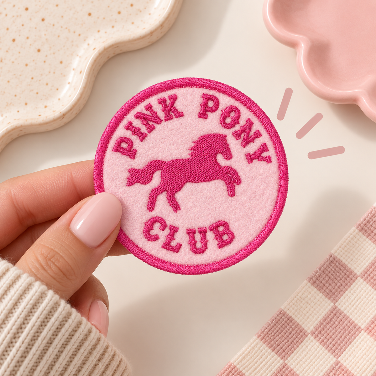 Embroidery Badge - Pink Pony Club