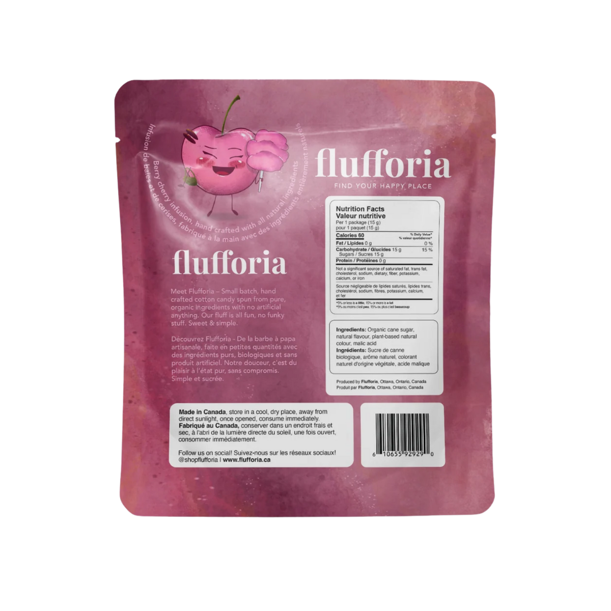 FLUFFORIA: Cherryanne Organic Cotton Candy