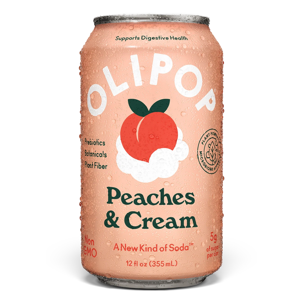 OLIPOP: Prebiotic Soda, Peaches & Cream